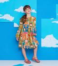 Vestido estampado macaquinhos