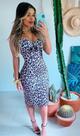Vestido estampado onça