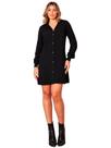 Vestido Estilo Chemise Feminino Camisao Viscolinho Manga Chamise Casual