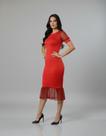 Vestido Evangelico em lessie com Tule Amariti