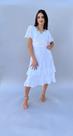 Vestido evasê laise off white