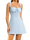 Vestido EYNMIN Summer Mini Lace Sweetheart A Line Blue XS Women