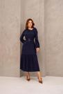 Vestido fabiana viscolinho azul marinho