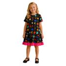 Vestido Fábula Infantil Malha Cosmotipo Preto