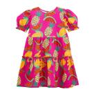 Vestido Fábula Inverno Tropical Malha Rosa