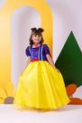 Vestido Fantasia Branca de Neve Amarela com capa