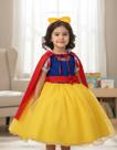 Vestido Fantasia Infantil Branca de Neve Com Glitter e Capa Vestido Fantasia Infantil Branca de Neve Com Glitter e Capa