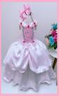 Vestido Fantasia Luxinho Princesas Rosa Novo