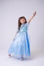 Vestido Fantasia Princesa Azul Elsa Frozen Longa