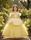 Vestido Fantasia Princesa Bela E Fera La Belle Luxo Infantil