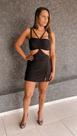 Vestido femini preto com brilho tamanho UN Vestido femini preto com brilho tamanho UN