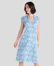Vestido Feminino Aberto e Confortável Azul Lohe