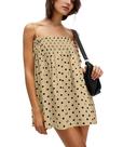 Vestido feminino AIHUKOCY, de bolinhas, sem mangas, sem encosto, mini