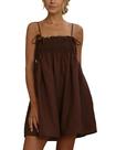 Vestido feminino AIHUKOCY sem mangas, decote quadrado, sem encosto, mini