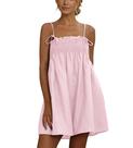 Vestido feminino AIHUKOCY sem mangas, decote quadrado, sem encosto, mini