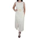 Vestido Feminino Averzzy Listrado Bege - 7080