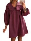 Vestido feminino Babydoll Xadrez Ynhonra 2025 Mini Fuchsia-S