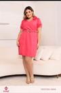 Vestido Feminino Básico Casual Cor Rosa com Manga em Poliéster e Elastano Vestido Feminino Básico Casual Cor Rosa com Manga em Poliéster e Elastano