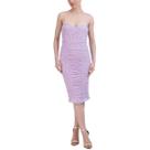 Vestido feminino BCBGMAXAZRIA com decote em forma de coração Midi Orchid
