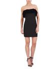 Vestido feminino BCBGMAXAZRIA com gola reta e penas de tule