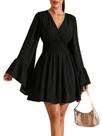 Vestido feminino BEAUDRM plus size Boho Western Mesh preto Vestido feminino BEAUDRM plus size Boho Western Mesh preto