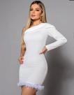 Vestido Feminino Branco Scuba tamanho M