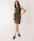 Vestido Feminino Canelado Amarração Sem Manga Marisa-70541