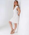Vestido Feminino Canelado Listrado Marisa Off White-88015