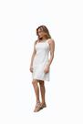 Vestido Feminino Casual em Viscose Confortável Elegante Cor:Branco - P