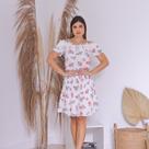 Vestido Feminino Ciganinha Estampado Plissado com Renda e Elástico na Cintura