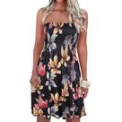 Vestido feminino Comeon, sem ombros, sem alças, sem mangas, midi