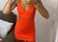 Vestido feminino cor laranja tamanho p