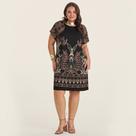 Vestido Feminino Curto Plus Size Secret Glam Estampa Floral