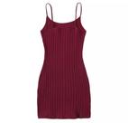 Vestido Feminino Curto Preto,Bordo,Cinza, De Alcinha Canelado Varias Cores