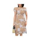 Vestido Feminino De Verão Com Estampa Floral ZANZEA, Manga Curta, Vestido De Praia, Elegante,