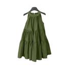 Vestido Feminino De Verão Halter Sem Mangas Com Camadas, Estilo Coreano Com Babados E Patchwork,