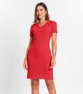 Vestido Feminino Em Ribana Canelada Rovitex Vermelho