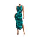 Vestido Feminino Estampado Sem Mangas Com Efeito Emagrecedor, Moda Primavera Verão 2024, Gola