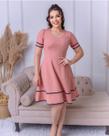Vestido Feminino Evangélico Midi Plissado Rosa Culto Madrinha Barato