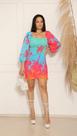 Vestido Feminino Floral Curto com Estampa Vestido Feminino Floral Curto com Estampa