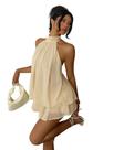 Vestido feminino FOTKLAX Mini sem encosto Halter Flowy Summer