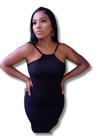 Vestido Feminino Frente Única Costas Nua Preto