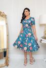 Vestido Feminino Godê Moda Evangélica Midi Rodado Elegante para Igreja Culto Recatado