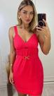Vestido Feminino Gola V Ombros Abertos Vestido Feminino Gola V Ombros Abertos
