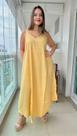 Vestido Feminino Indiano Alça C/ Regulagem e Bolso Trapézio Longo Plus Size-Cod.1003
