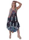 Vestido Feminino Indiano Alça Trapézio Longo Plus Size-Cod.5043