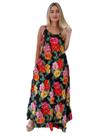 Vestido Feminino Indiano Alça Trapézio Longo Plus Size-Cod.5050