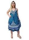 Vestido Feminino Indiano Alça Trapézio Plus Size-Cod.1014 Vestido Feminino Indiano Alça Trapézio Plus Size-Cod.1014