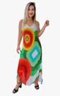 Vestido Feminino Indiano Alça Trapézio Plus Size-Cod.10251