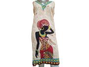 Vestido Feminino Indiano Boho com Estampa Africana.